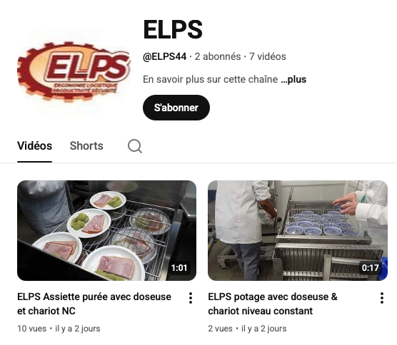 Découvrez les vidéos des équipements et solutions ELPS en production sur notre chaîne YOUTUBE.